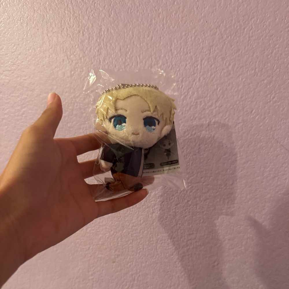 Cute Plush Keychain with Blue Eyes (loid from spy x family)
